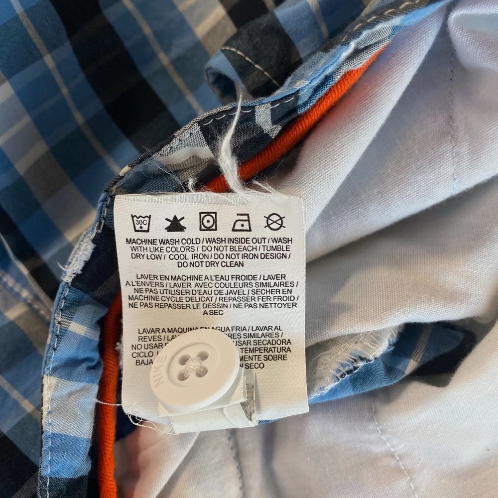 Nike The Athletic Dept Blue Plaid Cargo Shorts - Picture 6 of 7